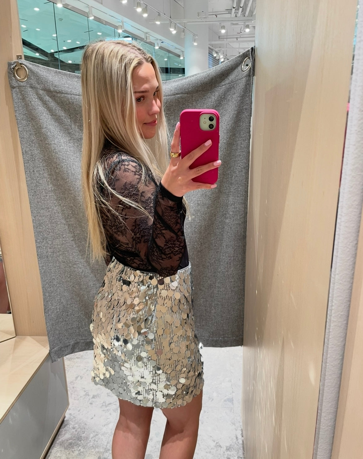 VICHAYA Short Skirt - Silver